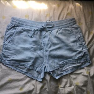Light Blue Aerie Drawstring Shorts (with pockets!)